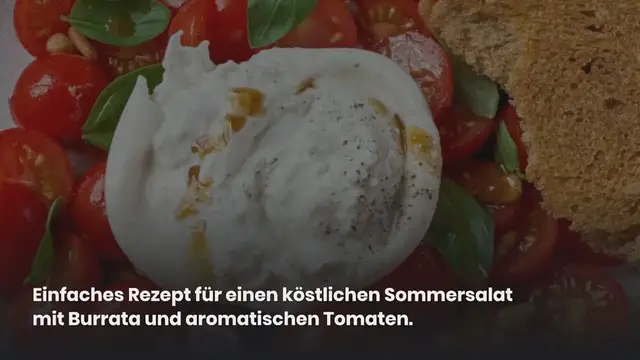 'Video thumbnail for Tomatensalat mit Burrata und Pinienkernen – Mega leckeres Burrata Rezept '