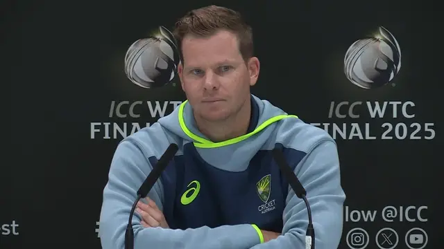 'Video thumbnail for Australia's Smith predicts spin will dictate WTC final, insists SA are worthy opponents'
