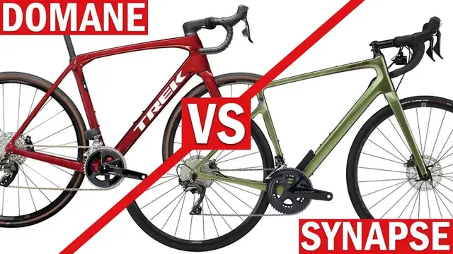 'Video thumbnail for Cannondale Synapse vs Trek Domane'