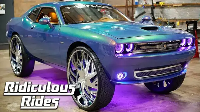 'Video thumbnail for Customized Dodge Challenger Boasts MASSIVE 34-Inch Rims'