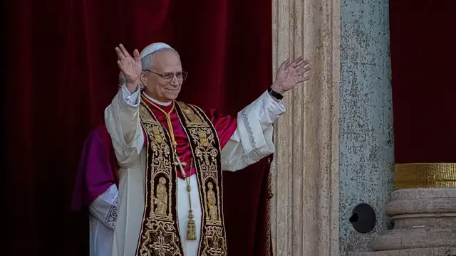 'Video thumbnail for Pope Leo XIV: First public outing at historic sanctuary'