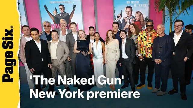 'Video thumbnail for See the looks from 'The Naked Gun' New York premiere: Pamela Anderson, Liam Neeson, more'
