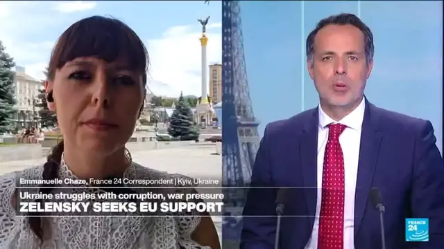 'Video thumbnail for Zelensky seeks EU support while Ukraine struggles with corruption'
