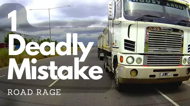 'Video thumbnail for 1 Deadly Mistake - Rushed Overtaking Long-Vehicle - Road Rage 2023'