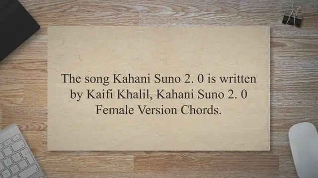 'Video thumbnail for Kahani Suno 2.0 Guitar Chords (Female Version) – Shriya Jain | Easy Guitar Chords'