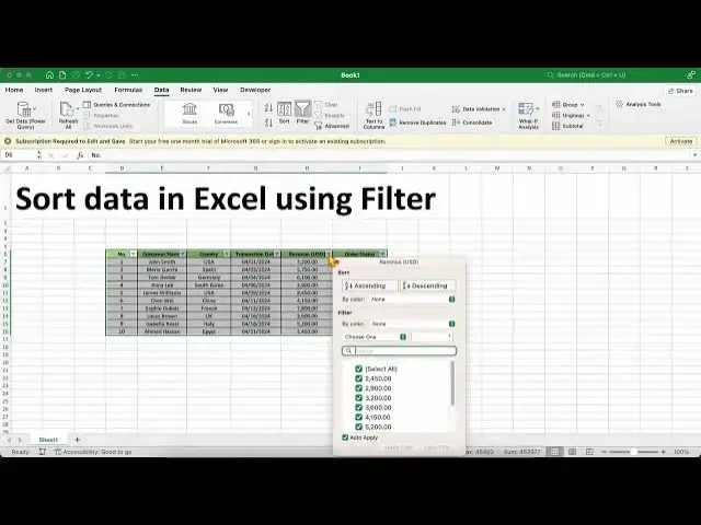 'Video thumbnail for Excel 365: Sắp xếp dữ liệu trong Excel bằng bộ lọc Filter'