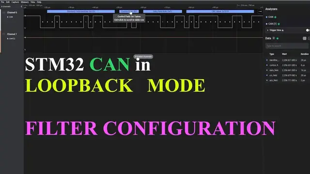 'Video thumbnail for STM32 CAN LOOPBACK Mode || FILTER Configuration'