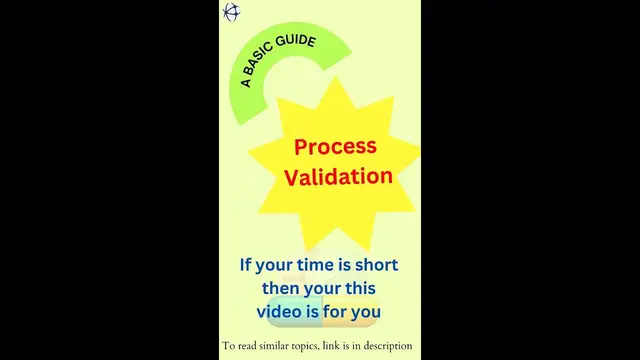 'Video thumbnail for Process Validation in Pharmaceutical'