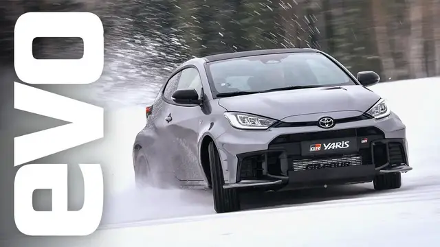 'Video thumbnail for New Toyota GR Yaris Gen 2 review on ice | evo'
