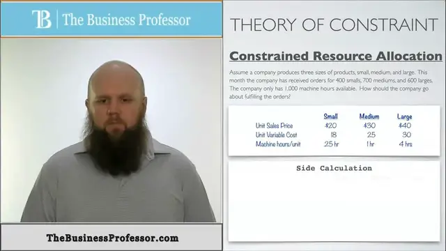 'Video thumbnail for Theory of Constraint - Managerial Accounting'