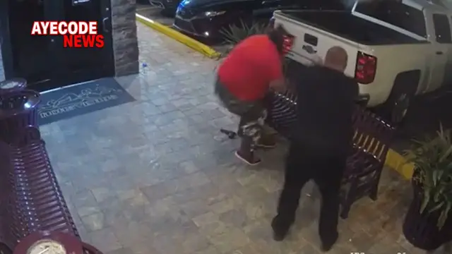 'Video thumbnail for Tampa Bouncer Foils Mass Shooting Attempt by Man in Devil Mask with Gun and Flashlight'