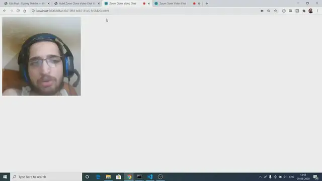 'Video thumbnail for Build Zoom Clone Video Chat Web App in Node.js Express and Socket.io Using WebRTC and PeerJS Library'