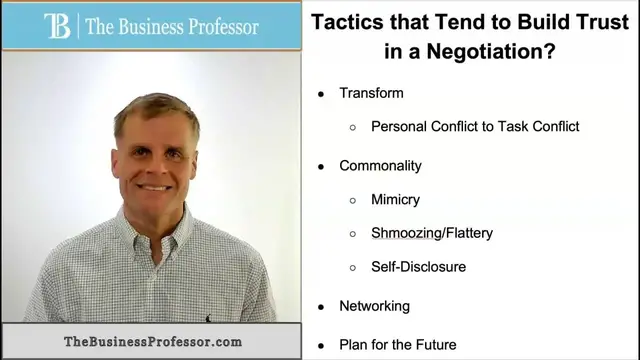 'Video thumbnail for Tactics to Build Trust in a Negotiation'