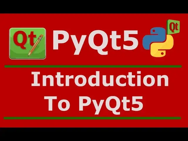 'Video thumbnail for Introduction To PyQt5 And Our First GUI Window'