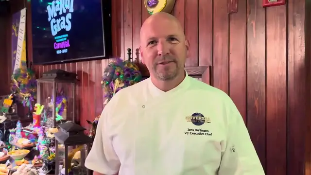 'Video thumbnail for Universal Executive Chef Talks about Mardi Gras Foods for 2024'