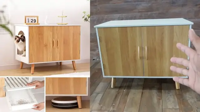 'Video thumbnail for Maksone Hidden Cat Litter Box Furniture Review'