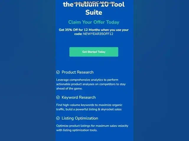 'Video thumbnail for Best Amazon FBA tool  Software + 🎁 Helium 10 coupon code 35%OFF'