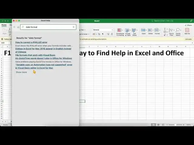 'Video thumbnail for Excel 365: Phím F1 – Cách nhanh nhất để tìm trợ giúp trong Excel và Office'