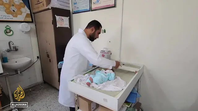 'Video thumbnail for Childhood vaccines: Lack of food and medicine threatens Gaza's youngest'