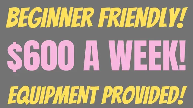 'Video thumbnail for Beginner Friendly | $600 A Week | Equipment Provided | Best Work From Home Job 2022 | Online Job'