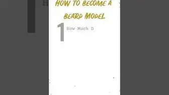 'Video thumbnail for How to Become a Beard Model   #shorts'