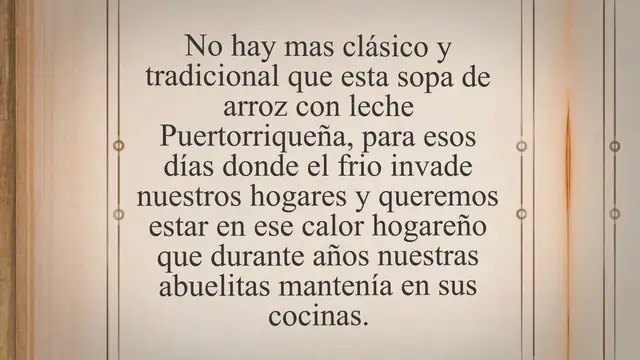 'Video thumbnail for Receta 《SOPA DE ARROZ CON LECHE 》Boricua ¡Original!'