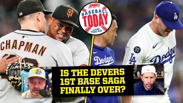 'Video thumbnail for Is the Rafael Devers first base saga finally over now? | Baseball Today'