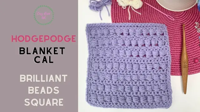 'Video thumbnail for How to crochet the Bead Stitch Granny Square | Hodgepodge Blanket CAL'