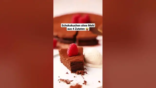 'Video thumbnail for Schokokuchen ohne Mehl und das aus nur 4 Zutaten. Den musst du probieren!'