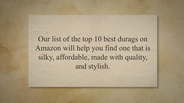 'Video thumbnail for Top 10 Best Durags on Amazon for 360 Waves'