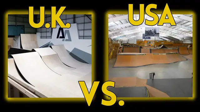 'Video thumbnail for SKATEPARKS - USA VS. U.K. - Who has better skateparks?'