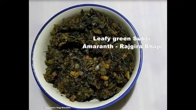 'Video thumbnail for Easy Healthy Quick Amaranth - Rajgira Leafy green subzi recipe - Nayana's veg kitchen'