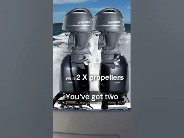'Video thumbnail for Which is FASTER, 1 or 2 Outboards? #boats #boating'