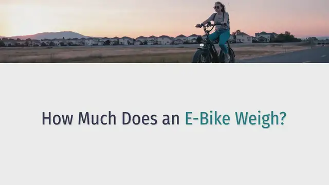 'Video thumbnail for How Much Does an E-Bike Weigh?'