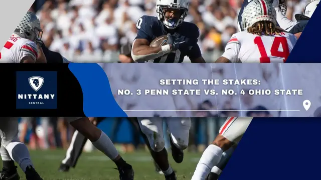 'Video thumbnail for What's at Stake For No. 3 Penn State vs. No. 4 Ohio State'