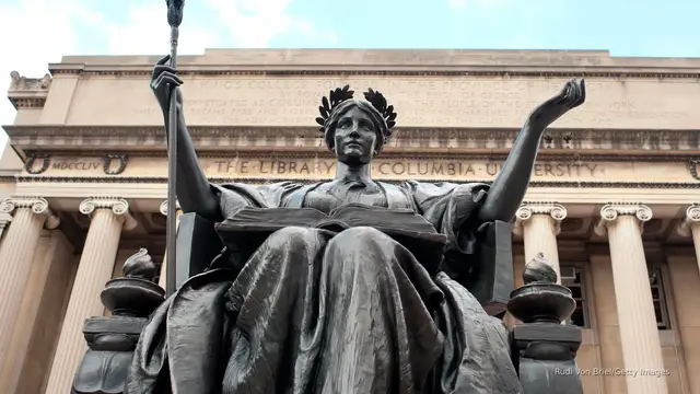 'Video thumbnail for Columbia University’s interim president, Katrina Armstrong, stepping down'