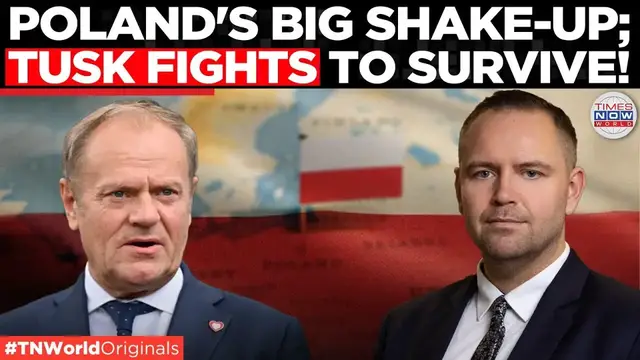 'Video thumbnail for Tusk reshuffles cabinet amid Growing Pressure After Election loss| Times Now World'