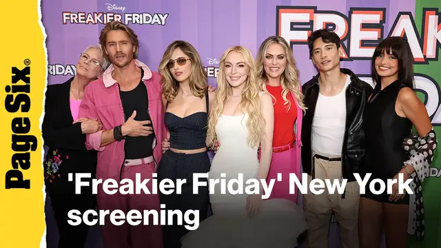 'Video thumbnail for Freakier Friday' New York screening: Lindsay Lohan, Jamie Lee Curtis, more'