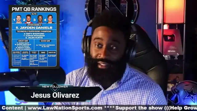 'Video thumbnail for law nation sports: dak prescott's low qb ranking discussed!'
