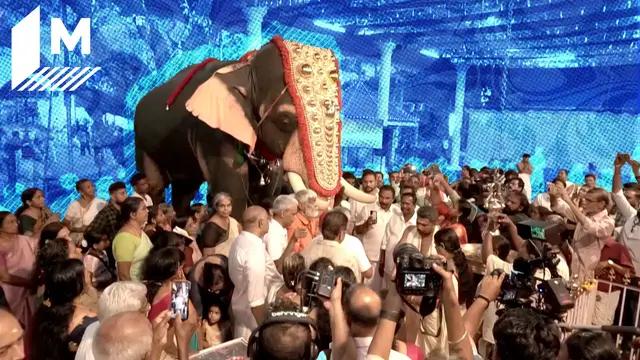 'Video thumbnail for Robot elephants are replacing real ones in an Indian temple'