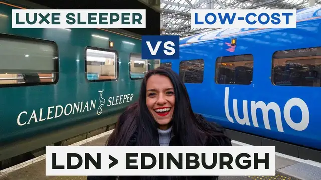 'Video thumbnail for Cheap vs Luxury | Travelling London to Edinburgh on Lumo vs Caledonian Sleeper'