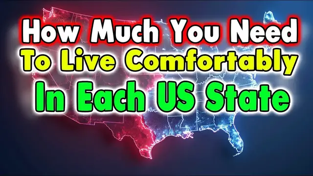 'Video thumbnail for The Cost Of Living Comfortably in Each State.'