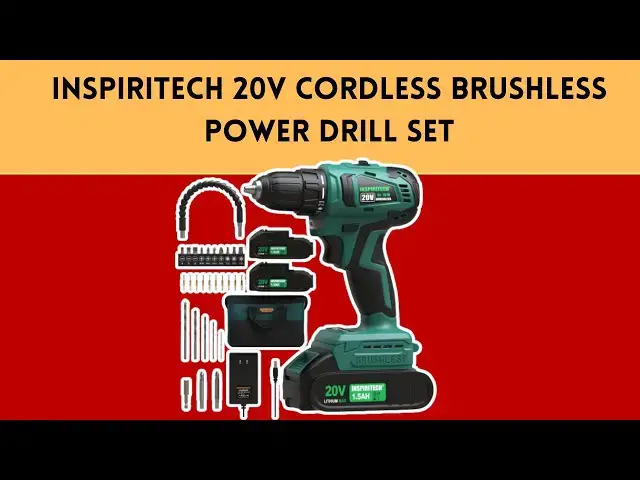'Video thumbnail for INSPIRITECH 20V Cordless Brushless Power Drill Set Review'
