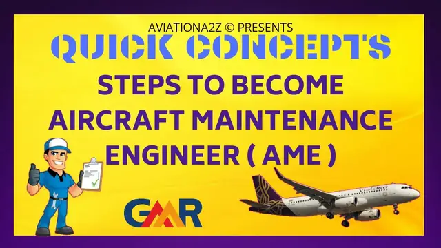 'Video thumbnail for STEPS TO BECOME AIRCRAFT MAINTENANCE ENGINEER (AME) || QUICK CONCEPTS | AVIATIONA2Z ©||'