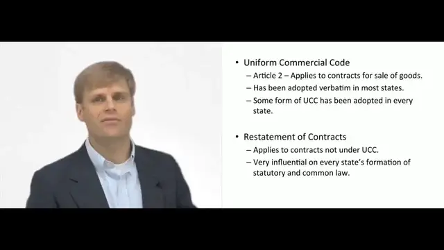'Video thumbnail for Restatement vs UCC - Contract Law'