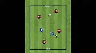 'Video thumbnail for 4v2 keep away spacing soccer drill'