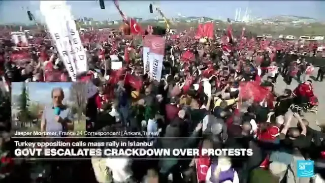 'Video thumbnail for Hundreds of thousands join mass opposition protest in Istanbul'