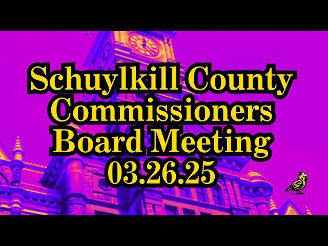 'Video thumbnail for Schuylkill County Commissioners Board Meeting - March 26, 2025'