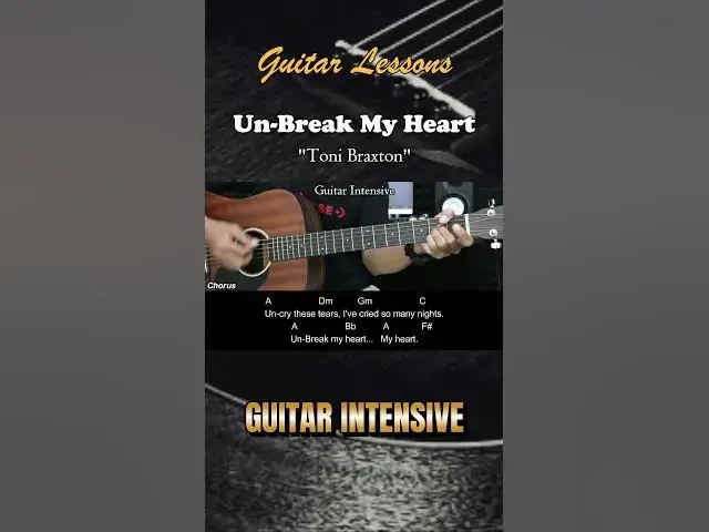 'Video thumbnail for Un-Break My Heart - Toni Braxton | EASY Guitar Tutorial with Chords - Guitar Lessons #chordgitar'