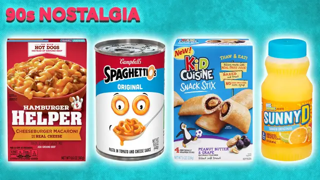 'Video thumbnail for Fun Facts About Your Favorite 90s Foods'